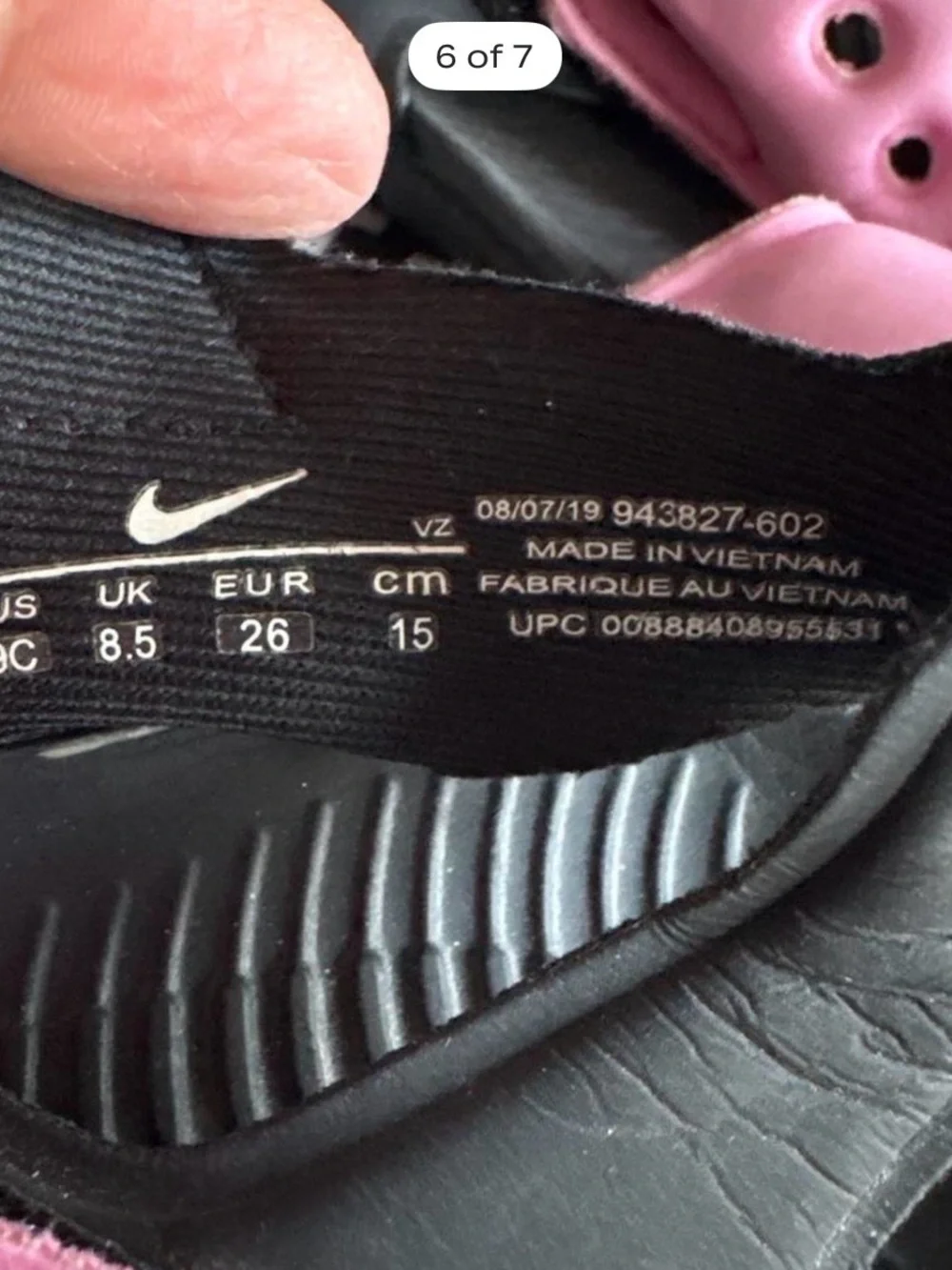 Nike Women’s Pink and Black Water Sandals